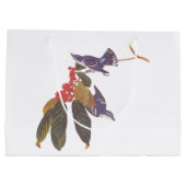 オードボンのクルーリアンウォーブラーとクマの果実 ラージペーパーバッグ (裏面)