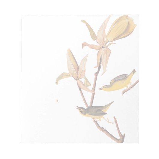 オードボンのケンタッキー・ウォーブラーズ・バードとクモ ノートパッド (正面)