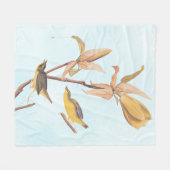 オードボンのケンタッキー・ウォーブラーズ・バードとクモ フリースブランケット (正面(横))