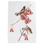 オードボンのコメの束ねた鳥やボリンクの鳥 ミディアムペーパーバッグ (裏面)