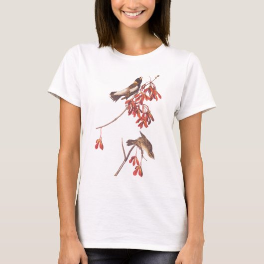 オードボンのコメの束ねた鳥やボリンクの鳥 Tシャツ (正面)