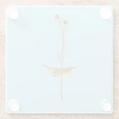 オードボンのフードを被ったアカワドリ ガラスコースター (裏面)