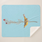 オードボンのフードを被ったアカワドリ シェルパブランケット (正面(横))