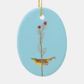 オードボンのフードを被ったアカワドリ セラミックオーナメント (裏面)