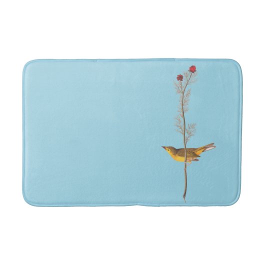 オードボンのフードを被ったアカワドリ バスマット (正面)