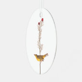 オードボンのフードを被ったアカワドリ メタルオーナメント (正面左)