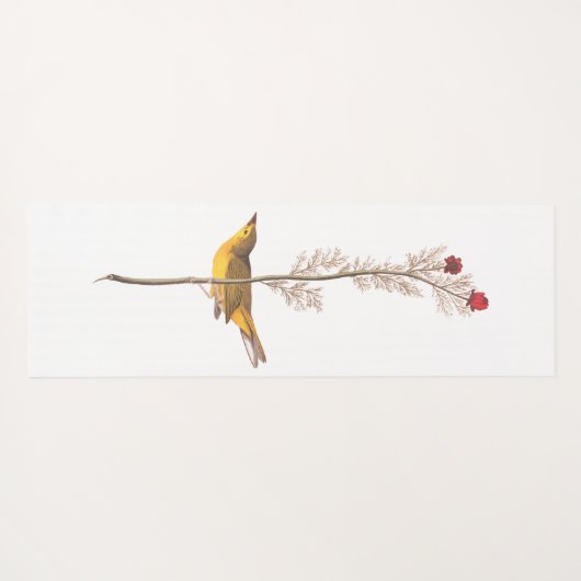 オードボンのフードを被ったアカワドリ ヨガマット (裏面(横))