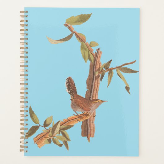 オードボンのベウィックのロングテール和連歌の鳥 プランナー手帳 (正面)
