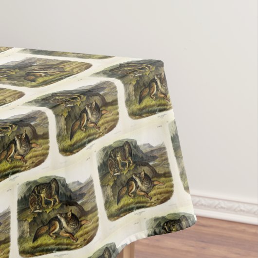 オードボンの四肢動物の大草原ウルフ(コヨーテ) テーブルクロス (インサイチュ)