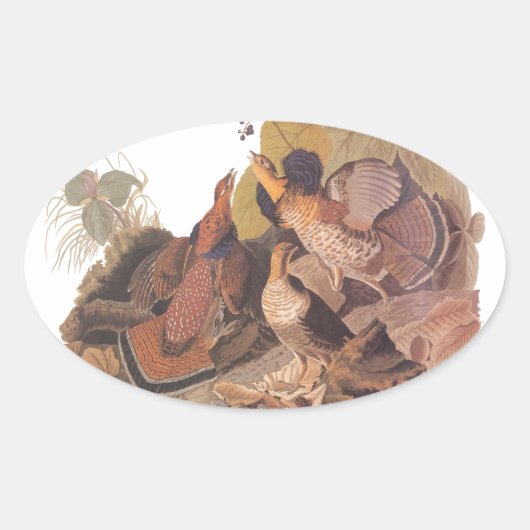 オードボンの手荒いグロース 楕円形シール (正面)