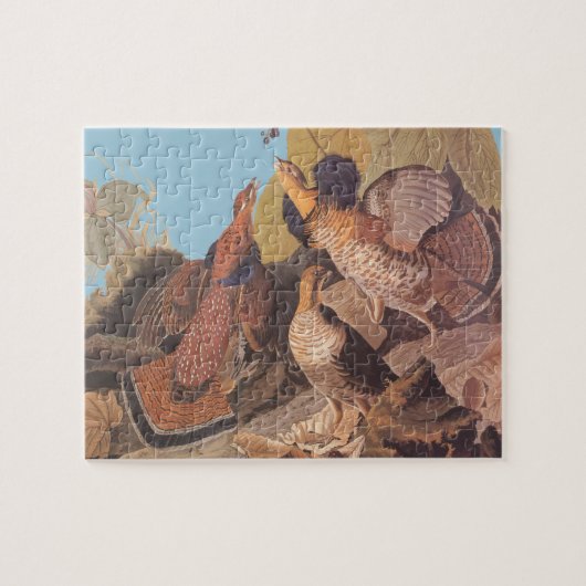 オードボンの羽ばたきキジの鳥 ジグソーパズル (横)