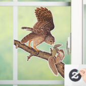 オードボンの鉄輪フクロウとリスの奇妙な友達 ウィンドウサイン (ホーム)