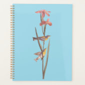 オードボンの青いイエローバックウォーブラーズ プランナー手帳 (正面)