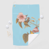 オードボンの青い翼を持つ黄色のウグイスの鳴き鳥 ゴルフタオル (インサイチュ)