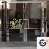 オードボンの黄色いハガキの鳥キーチェーン ウィンドウサイン (オフィスドア)