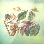 オードボンの黄色いハガキの鳥キーチェーン ウィンドウサイン (シート3)