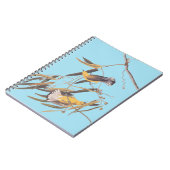 オードボンの黄色いプルトンタリーの鳥ペア ノートブック (左側)