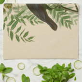 オードボンアメリカクロウブラックバード キッチンタオル (折り畳み)