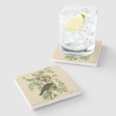 オードボンアメリカクロウブラックバード ストーンコースター (横)