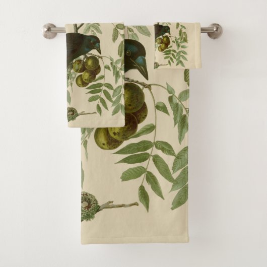 オードボンアメリカクロウブラックバード バスタオルセット (インサイチュ)