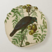 オードボンアメリカクロウブラックバード ラウンドクッション (裏面)