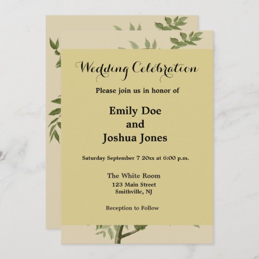 オードボンアメリカクロウブラックバード 招待状 (正面/裏面)