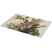 オードボンアメリカンロビンワイルドライフバードイラストレーション カッティングボード (角)