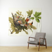 オードボンアメリカンロビンワイルドライフバードイラストレーション タペストリー (インサイチュ(横))