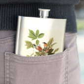 オードボンアメリカンロビンワイルドライフバードイラストレーション フラスク (インサイチュ)