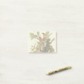 オードボンアメリカンロビンワイルドライフバードイラストレーション ポストイット (デスク上)