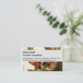 オードボンアメリカンロビンワイルドライフバードイラストレーション 名刺 (スタンド正面)