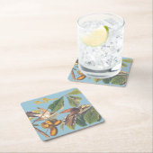 オードボンイエロークッコオ スクエアペーパーコースター (インサイチュ)