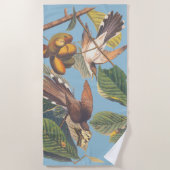 オードボンイエロークッコオ ビーチタオル (正面)