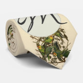 オードボンカロライナオウムイラストレーション ネクタイ (ロール)