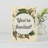 オードボンカロライナオウムイラストレーション 招待状 (スタンド正面)