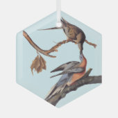 オードボンキスをする鳩 ガラスオーナメント (正面)
