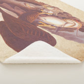 オードボンクラシックハゲのワシと新鮮な魚 シェルパブランケット (3/4)