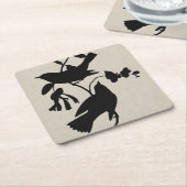 オードボンシルエットIV スクエアペーパーコースター (アングル)