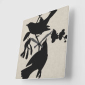 オードボンシルエットIV スクエア壁時計 (傾斜)