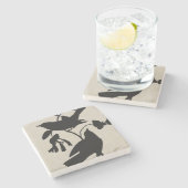 オードボンシルエットIV ストーンコースター (横)