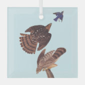 オードボンスタンレーズホーク狩りアブルーバード ガラスオーナメント (正面)