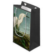 オードボンスノーイヘロンホワイトエグレットバード野鳥観察 スモールペーパーバッグ (正面アングル)