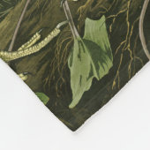 オードボンスノーイヘロンホワイトエグレットバード野鳥観察 フリースブランケット (角)