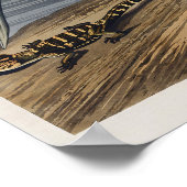 オードボンズウーフリングクレーン水彩イラストレーション ポスター (角)