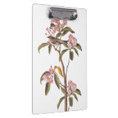 オードボンズキュービエのキングレット鳥オンピンクカリコ クリップボード (右)