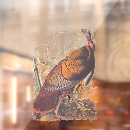 オードボンズバーズオブアメリカ野生のトルコ秋の鳥 ウィンドウサイン (シート2)