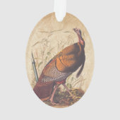 オードボンズバーズオブアメリカ野生のトルコ秋の鳥 オーナメント (裏面)
