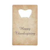 オードボンズバーズオブアメリカ野生のトルコ秋の鳥 クレジットカード栓抜き (裏面)