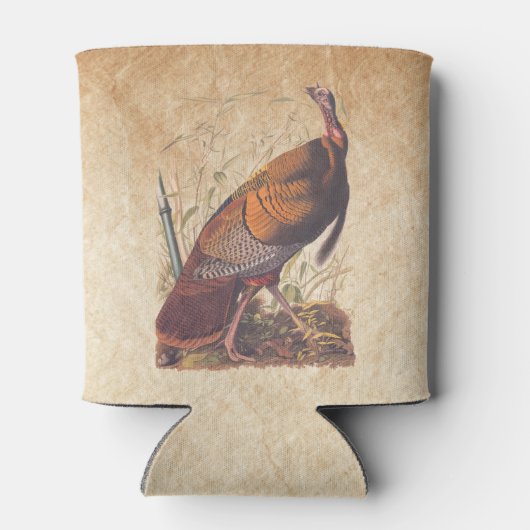 オードボンズバーズオブアメリカ野生のトルコ秋の鳥 缶クーラー (裏面)