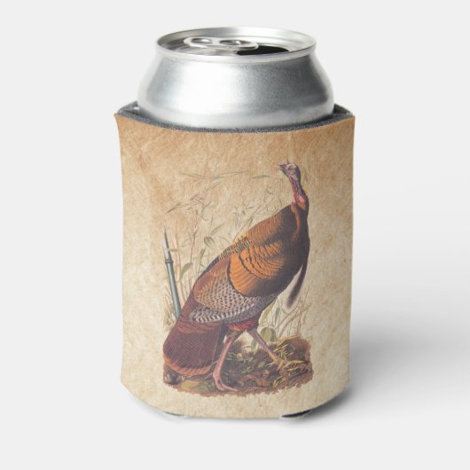 オードボンズバーズオブアメリカ野生のトルコ秋の鳥 缶クーラー (缶裏面)